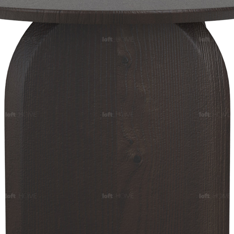Japandi Elm Wood Dining Table ZEPHYR Material Details Chart