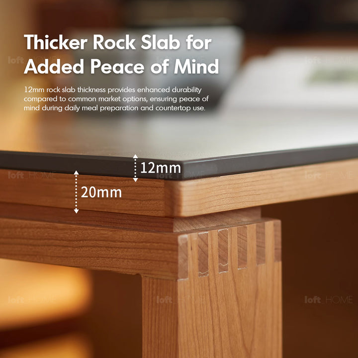 Scandinavian extendable sintered stone island dining table dineflex detail 9.