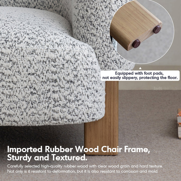 Scandinavian chenille velvet fabric 1 seater sofa embrace conceptual design.