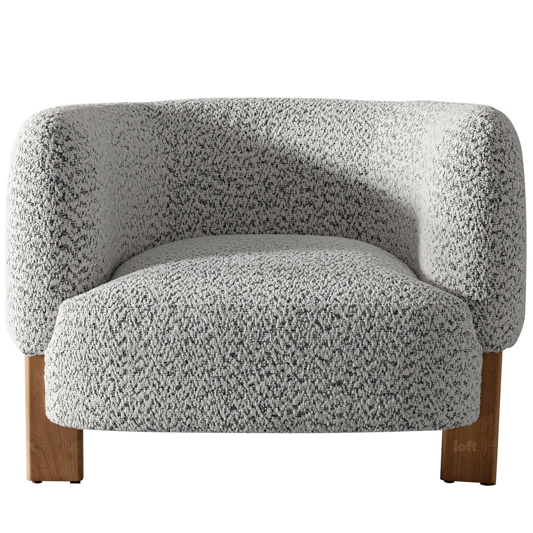 Scandinavian chenille velvet fabric 1 seater sofa embrace detail 14.