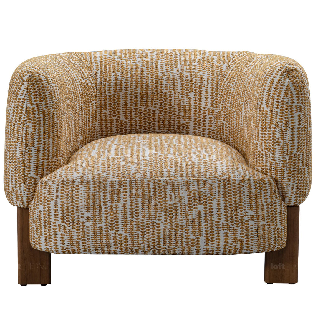Scandinavian chenille velvet fabric 1 seater sofa embrace detail 15.