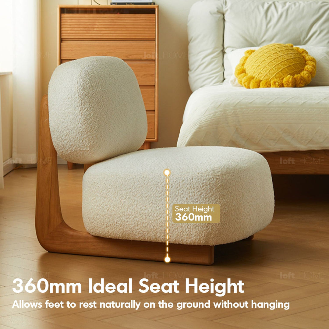 Scandinavian fabric 1 seater sofa horizon environmental situation.