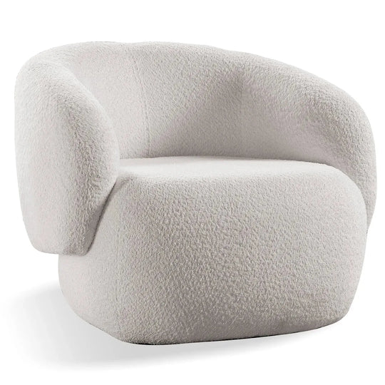 Cream fabric 1 seater sofa oslo in white background.