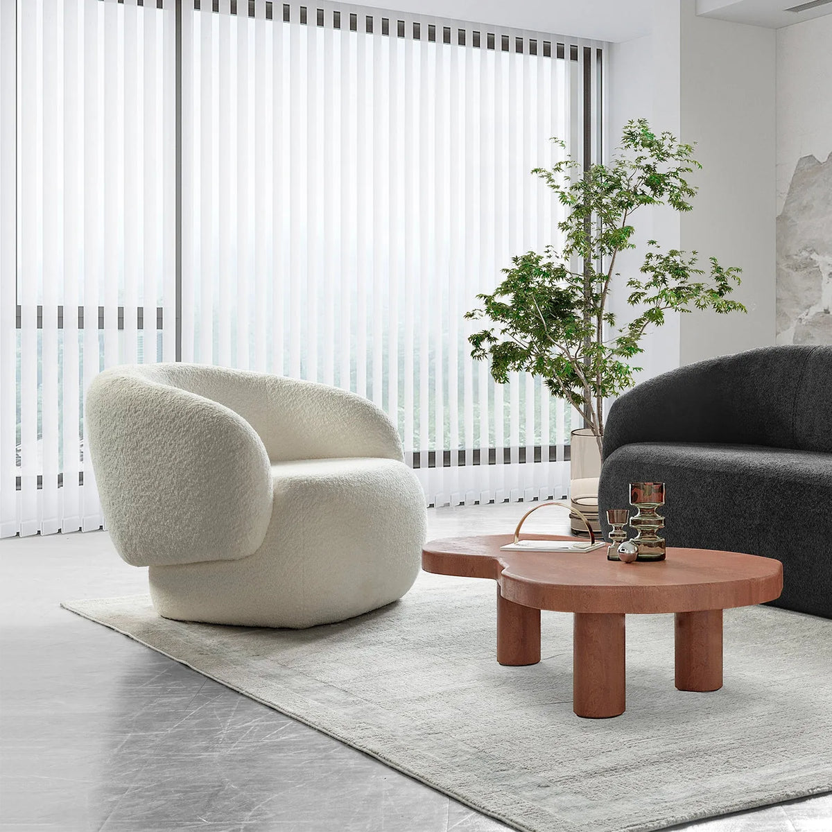 Cream fabric 1 seater sofa oslo primary product view.