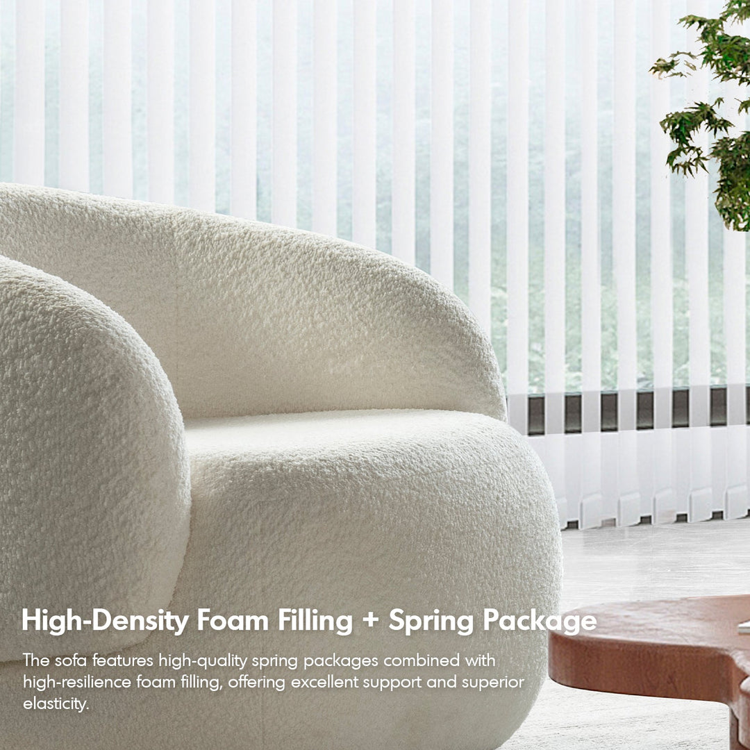 Scandinavian fabric 1 seater sofa oslo with context.