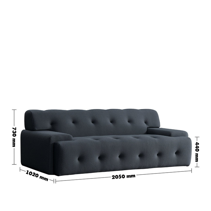Scandinavian fabric 2 seater sofa blogger size charts.
