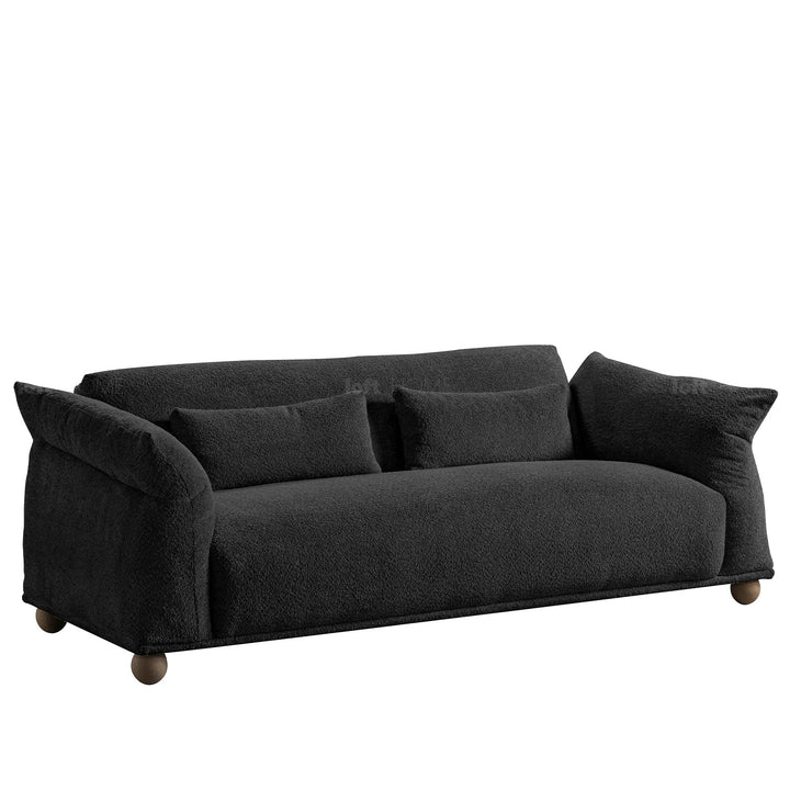 Scandinavian fabric 3 seater sofa fondue detail 2.
