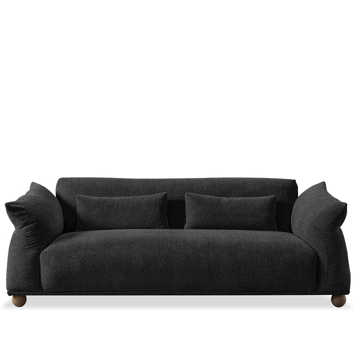 Scandinavian fabric 3 seater sofa fondue detail 3.