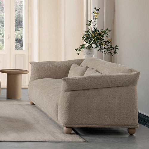 Cream Fabric 3 Seater Sofa FONDUE Good to Know Preview-1