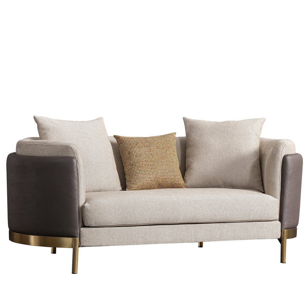 Scandinavian fabric 2 seater sofa glamour with context.