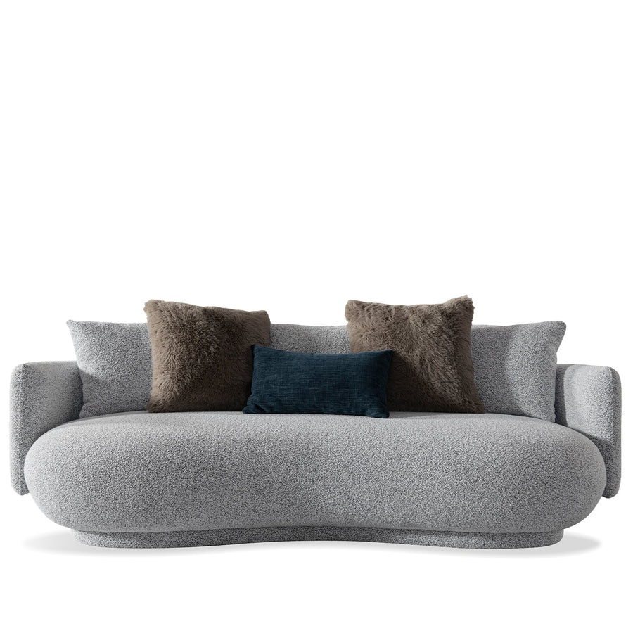 Scandinavian fabric 3 seater sofa heritage in white background.