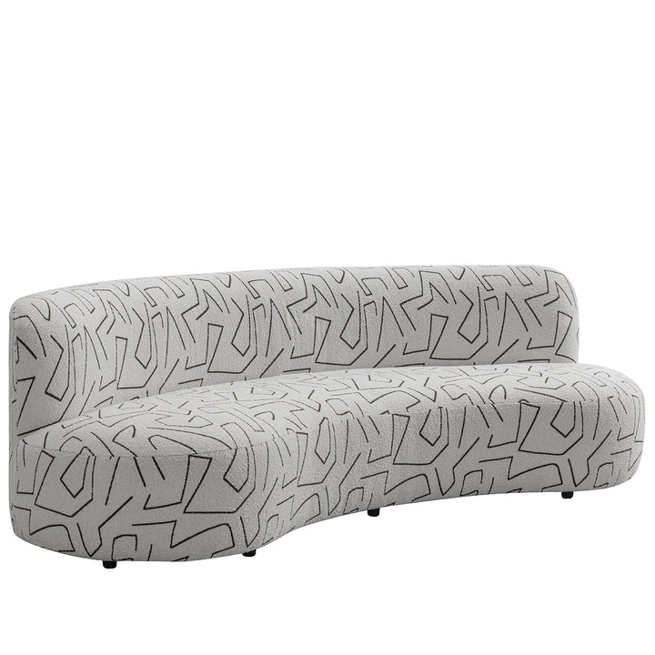 Scandinavian fabric 3 seater sofa nostalgia conceptual design.