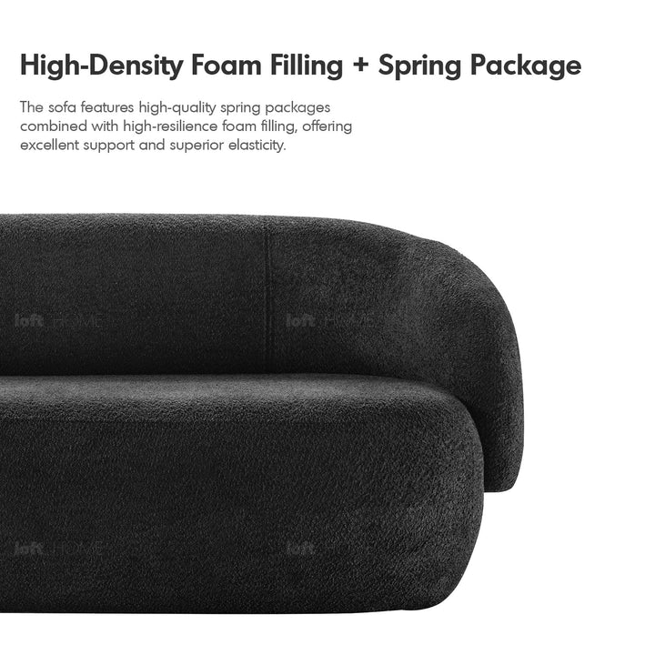 Scandinavian fabric 3 seater sofa oslo with context.