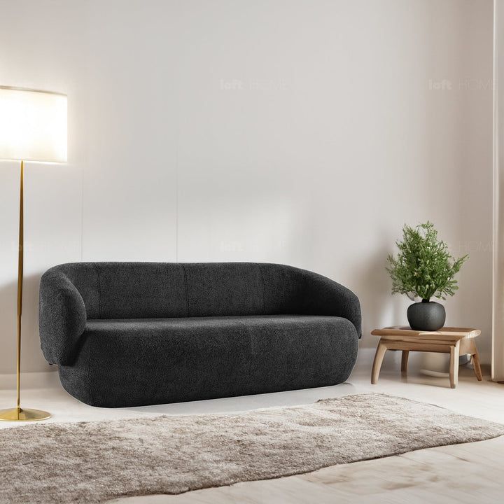 Scandinavian fabric 3 seater sofa oslo in details.