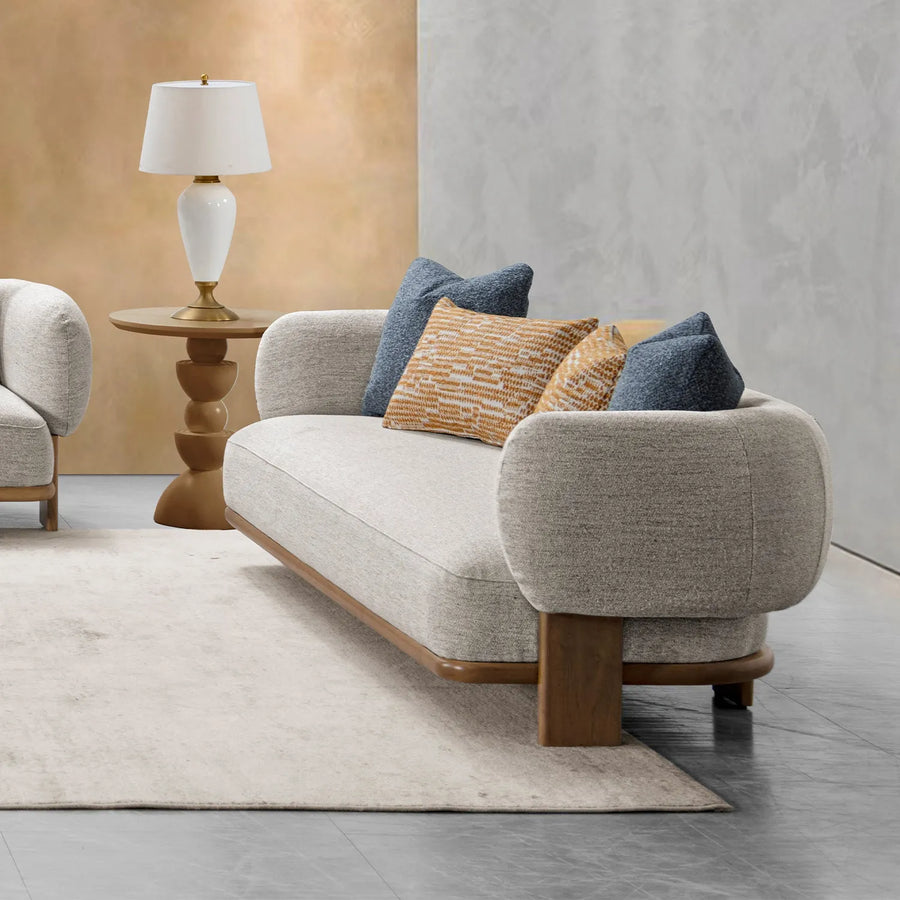 Modern fabric 3 seater sofa waltz primary product view.