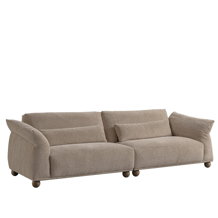 Scandinavian fabric 4 seater sofa fondue detail 4.