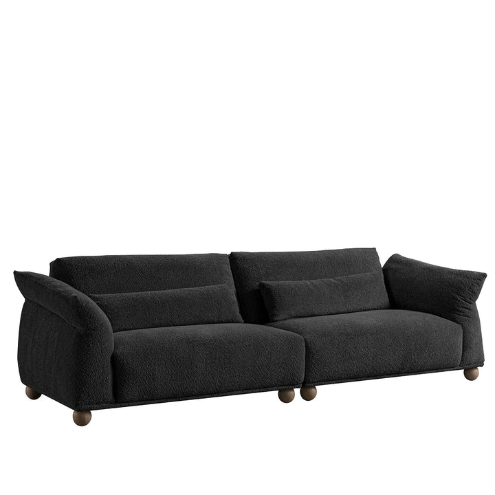 Scandinavian fabric 4 seater sofa fondue detail 5.