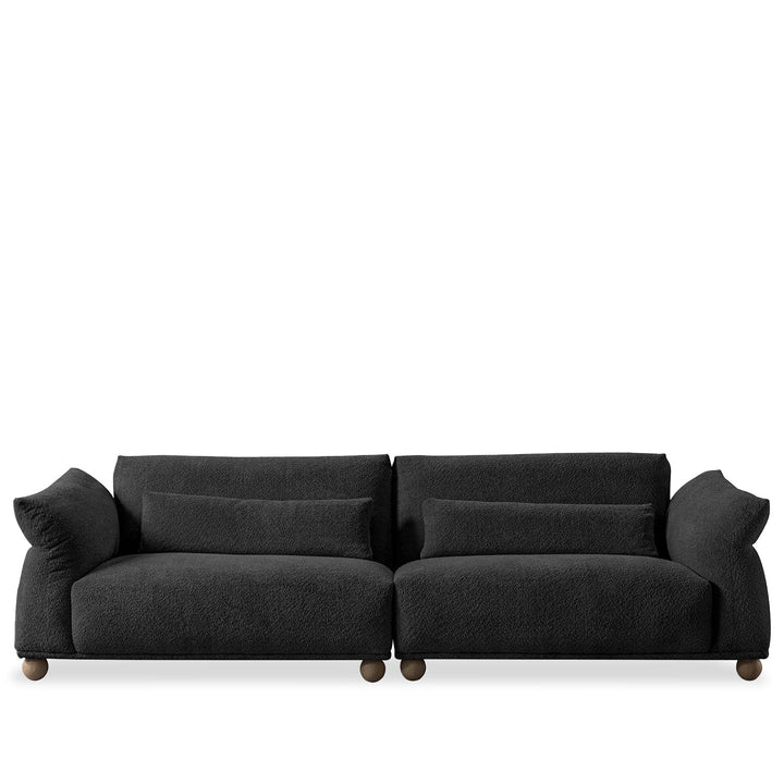 Scandinavian fabric 4 seater sofa fondue detail 6.
