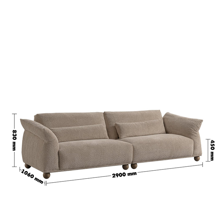 Scandinavian fabric 4 seater sofa fondue size charts.