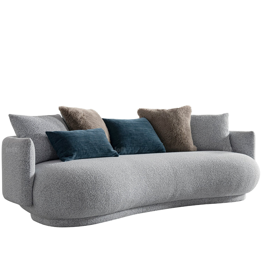 Scandinavian fabric 4 seater sofa heritage in still life.