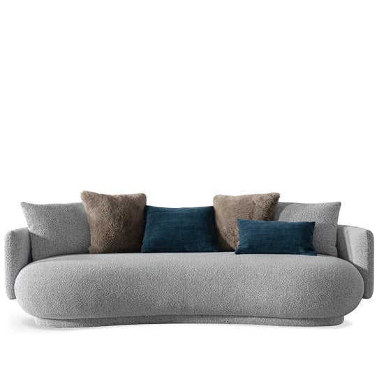 Cream fabric 4 seater sofa heritage in white background.