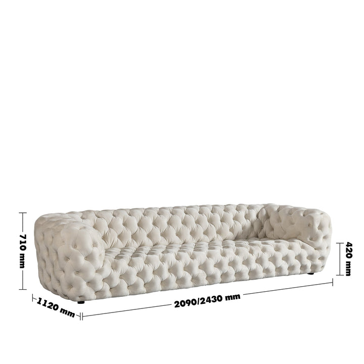 Scandinavian fabric 3 seater sofa mozart size charts.