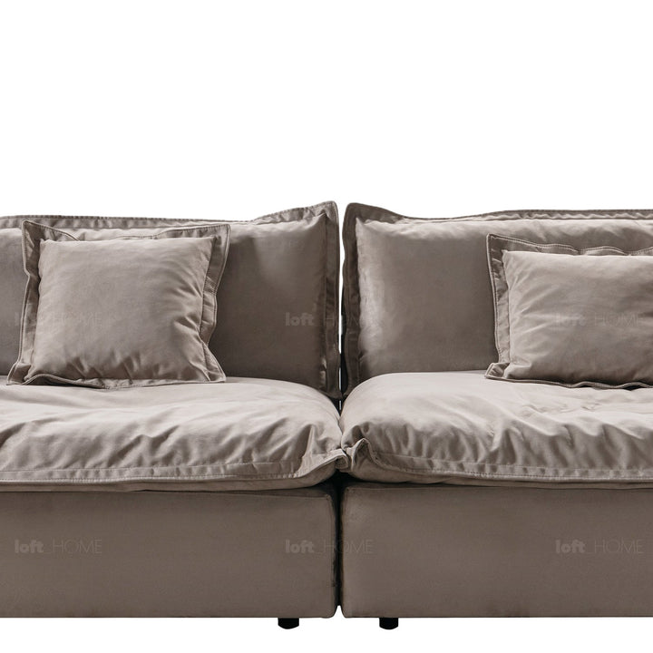 Scandinavian fabric 4 seater sofa snuggle conceptual design.