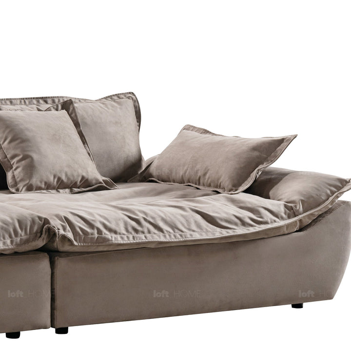 Scandinavian fabric 4 seater sofa snuggle layered structure.