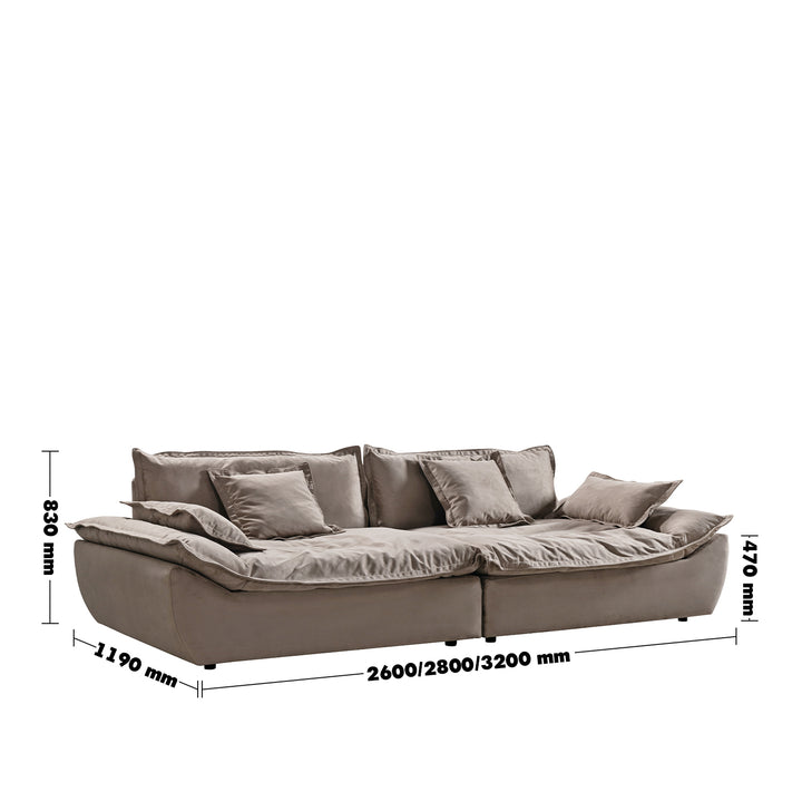 Scandinavian fabric 4 seater sofa snuggle size charts.