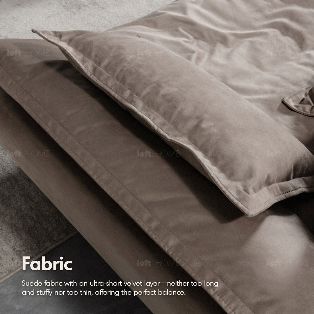 Scandinavian fabric 4 seater sofa snuggle material variants.