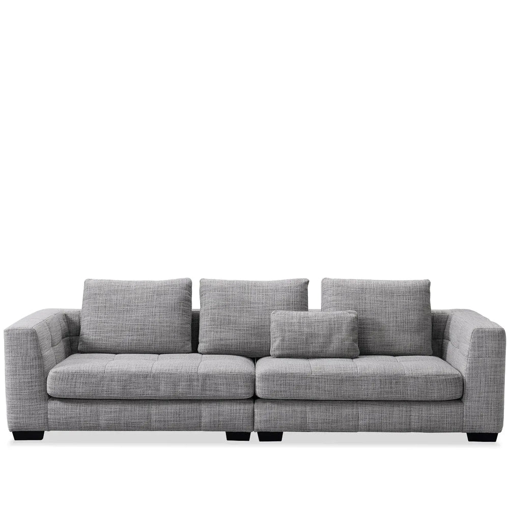 Modern fabric 4 seater sofa arctic in white background.