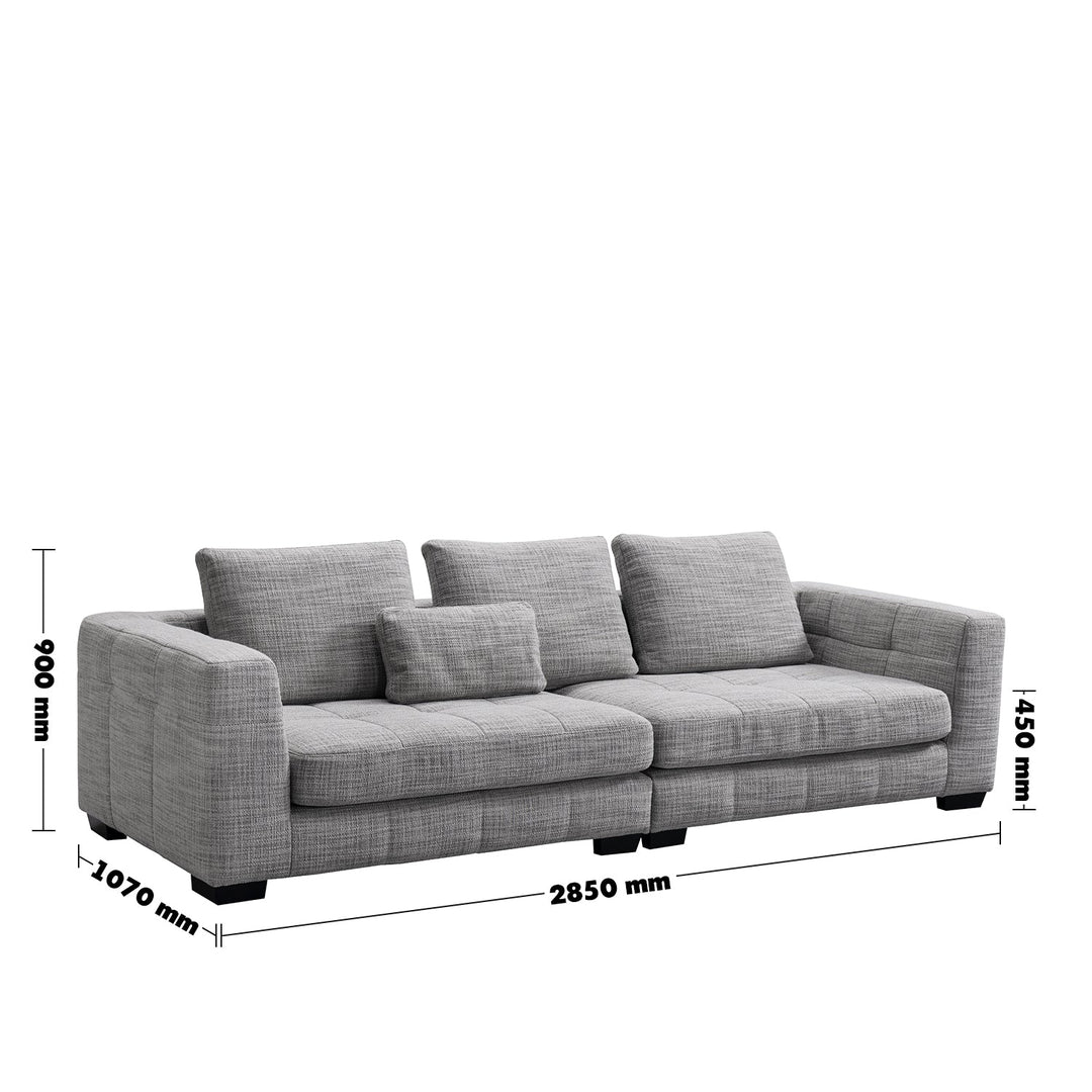 Scandinavian fabric 4 seater sofa arctic size charts.