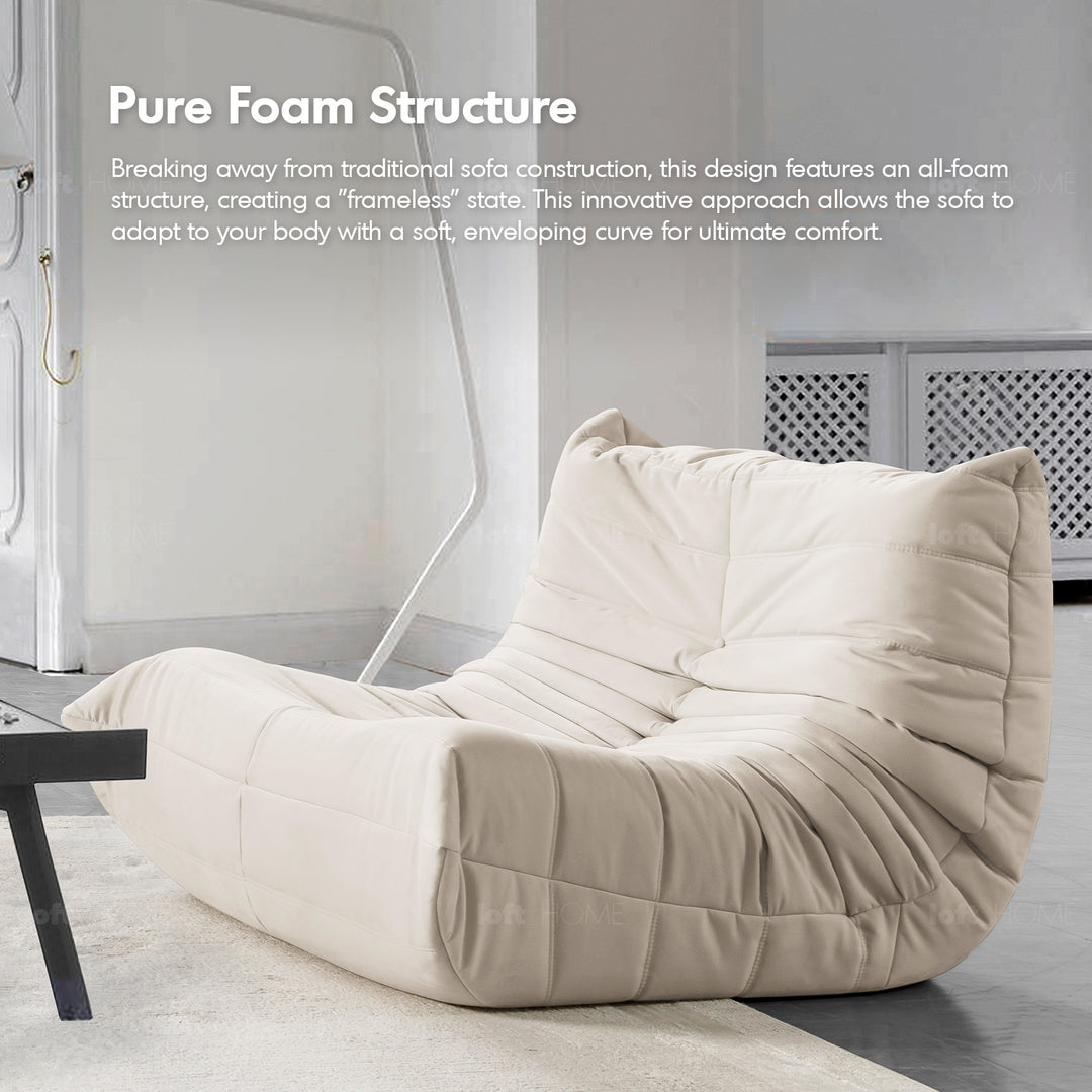 Scandinavian fabric modular 1 seater sofa cater in real life style.