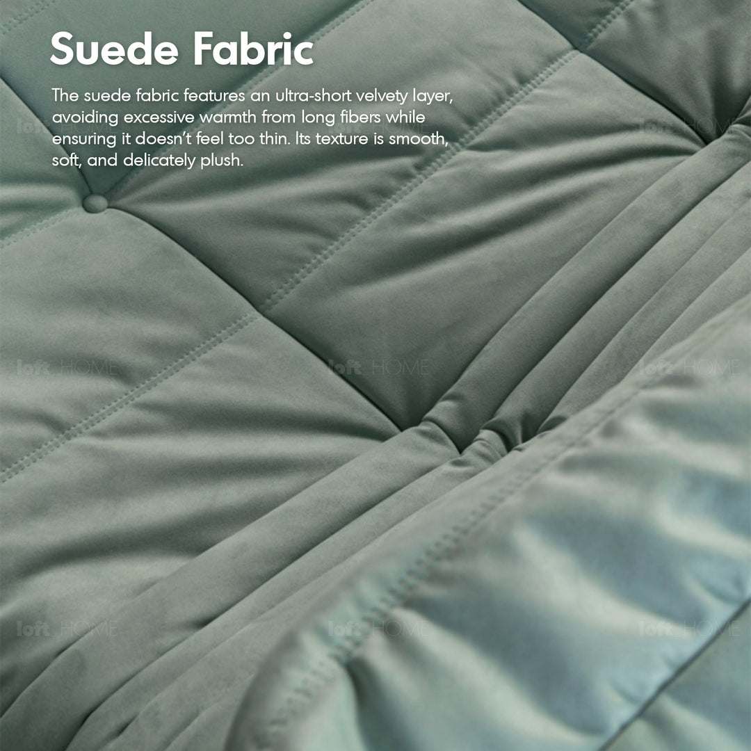 Scandinavian fabric modular 1 seater sofa cater material variants.