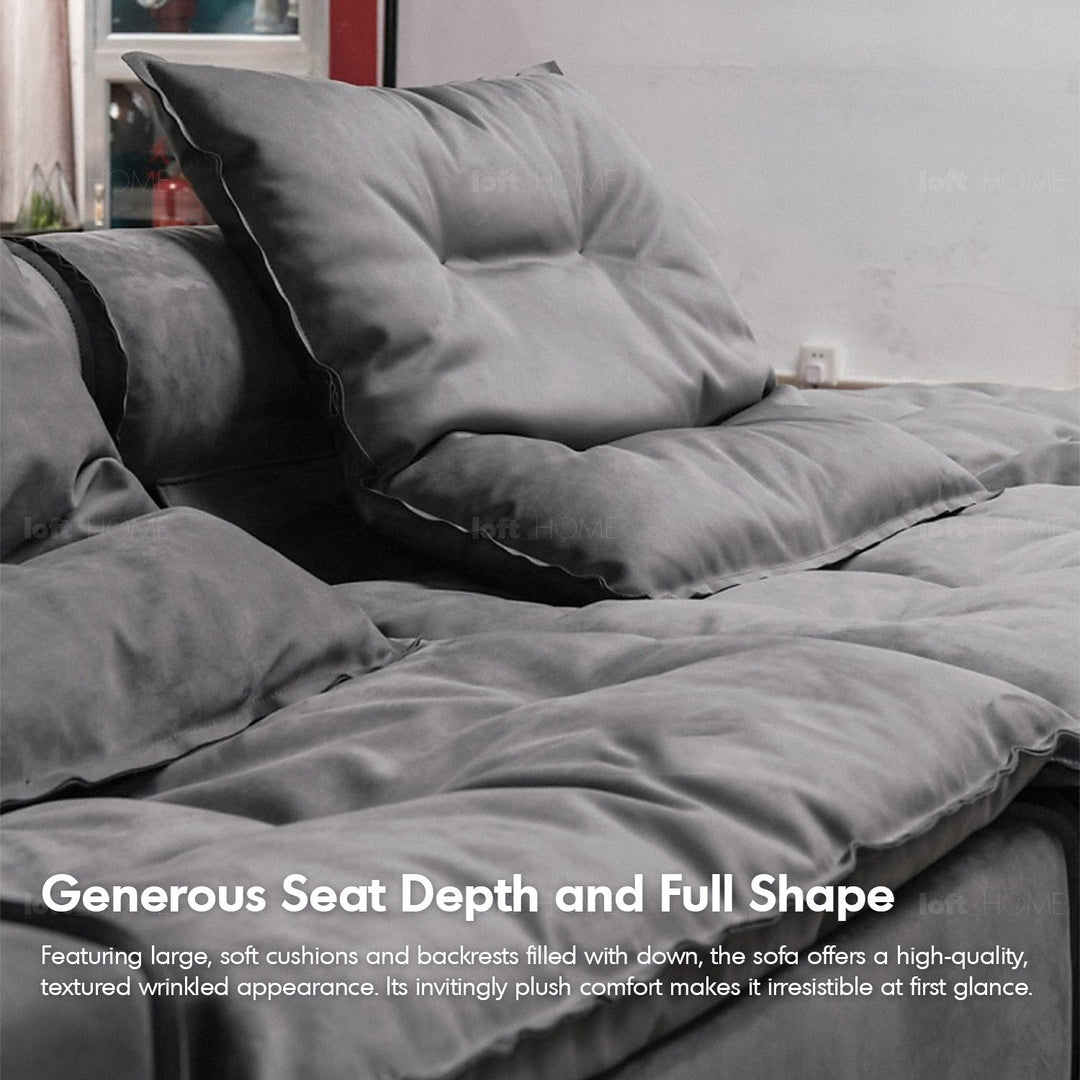 Scandinavian fabric modular 1 seater sofa woolen in real life style.