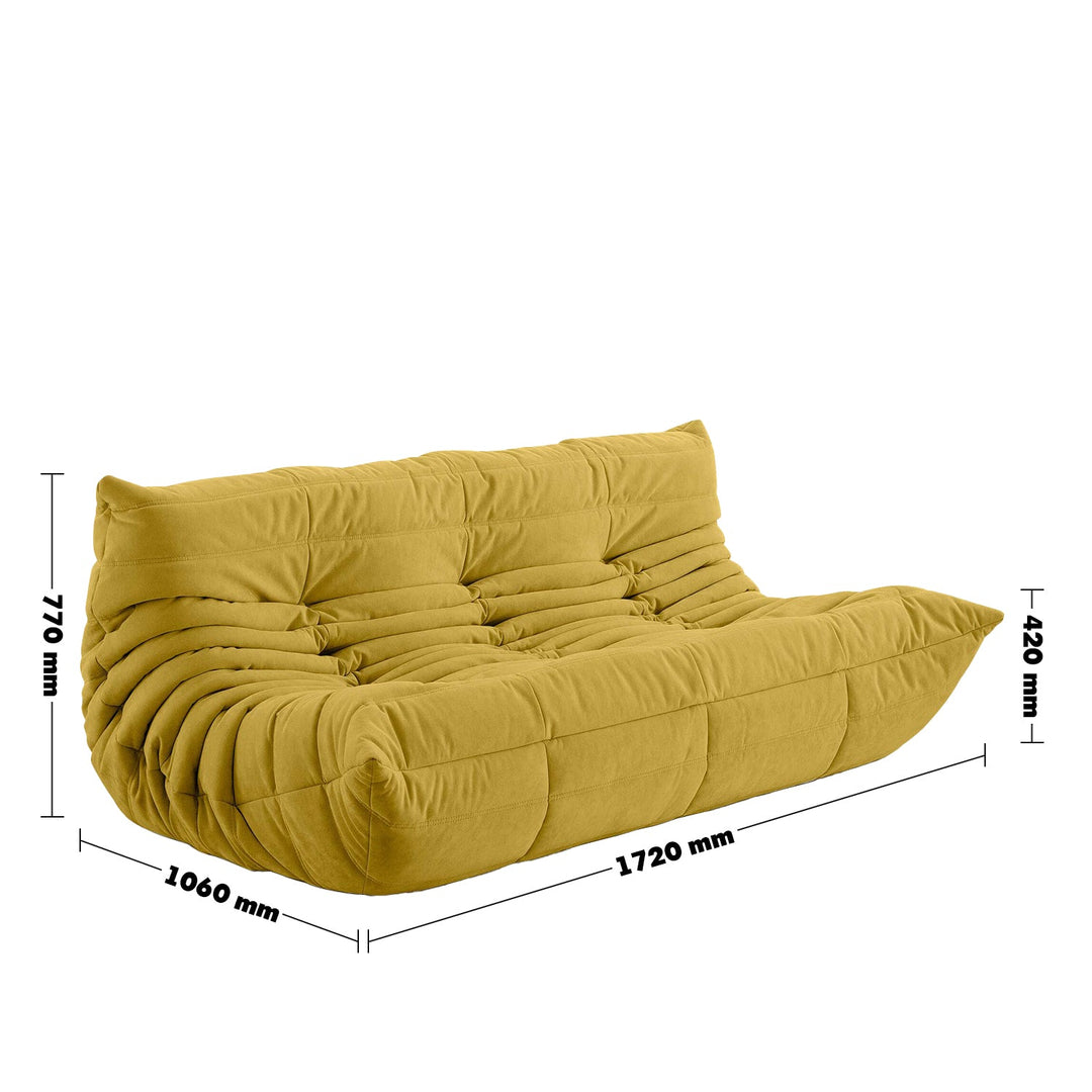Scandinavian fabric modular 3 seater sofa cater size charts.