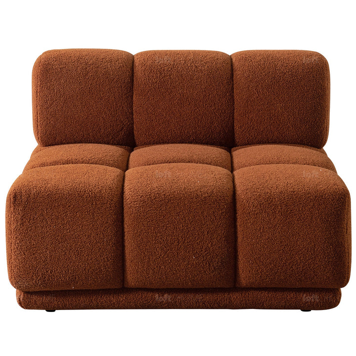 Scandinavian teddy fabric modular 4.5 seater sofa cuboid situational feels.