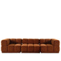 Contemporary Teddy Fabric Modular 4 Seater Sofa CUBOID