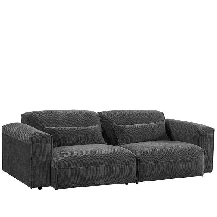 Scandinavian corduroy velvet fabric modular 3 seater sofa opera layered structure.