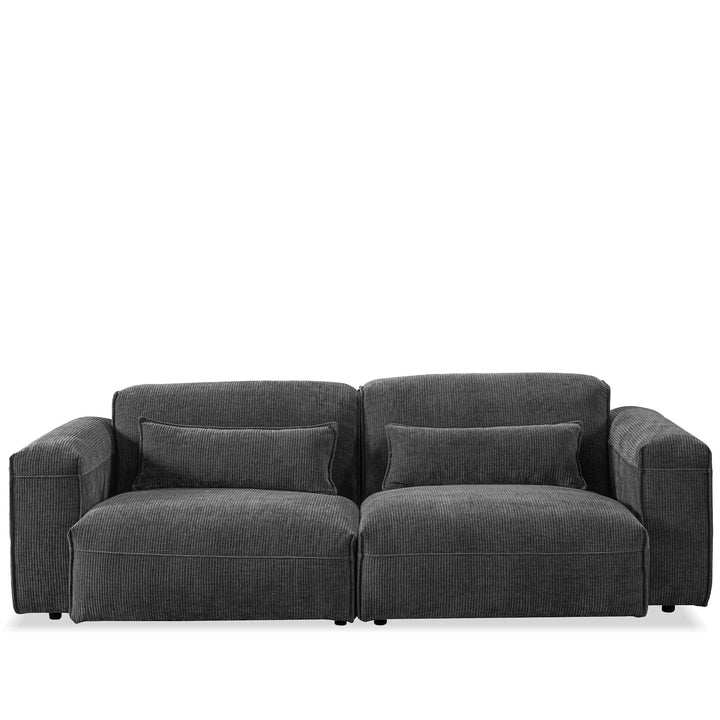 Scandinavian corduroy velvet fabric modular 3 seater sofa opera detail 1.