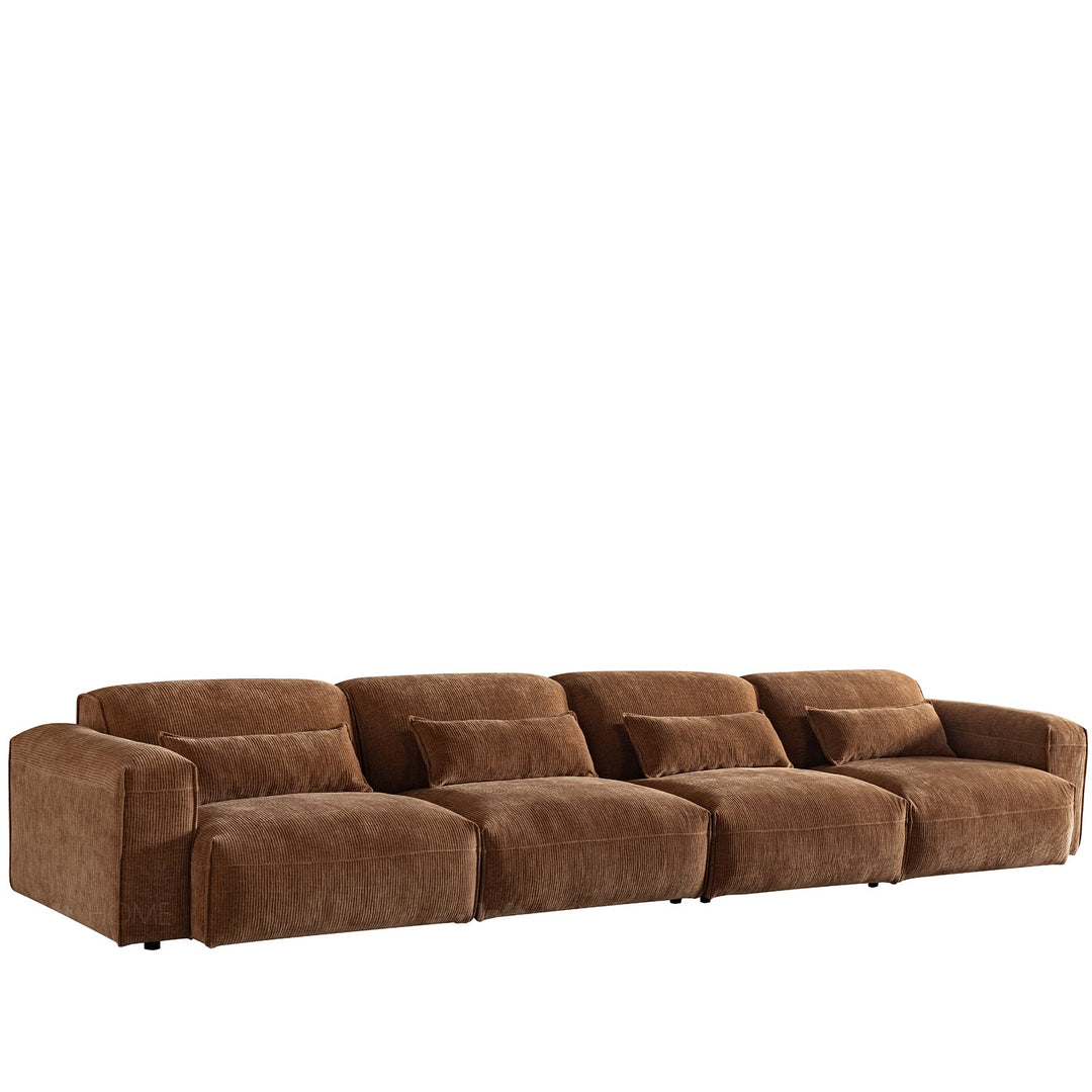 Scandinavian corduroy velvet fabric modular 6 seater sofa opera layered structure.