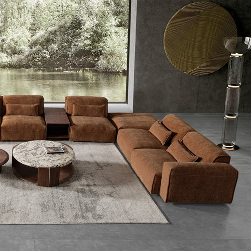 Modern Corduroy Velvet Fabric Modular 6 Seater Sofa OPERA Good to Know Preview-1