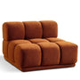 Contemporary Teddy Fabric Modular Armless 1 Seater Sofa CUBOID