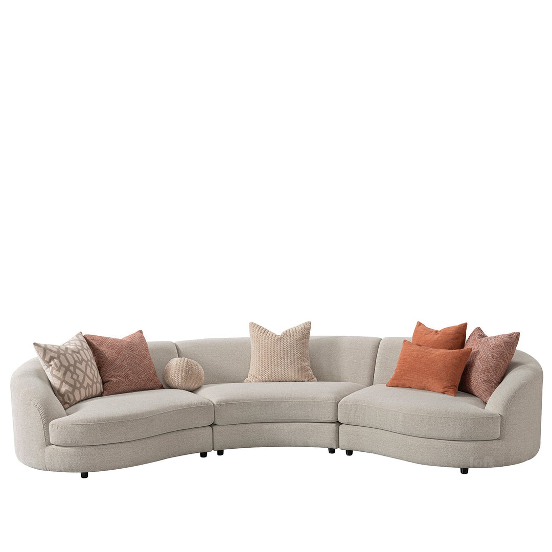 Scandinavian fabric modular armless 1 seater sofa groove detail 1.