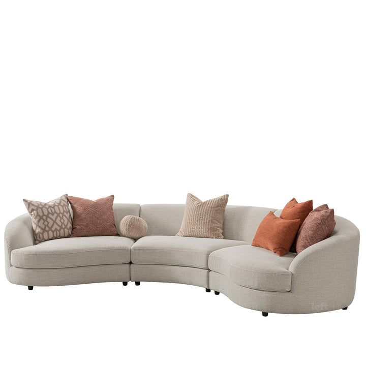 Scandinavian fabric modular armless 1 seater sofa groove detail 2.