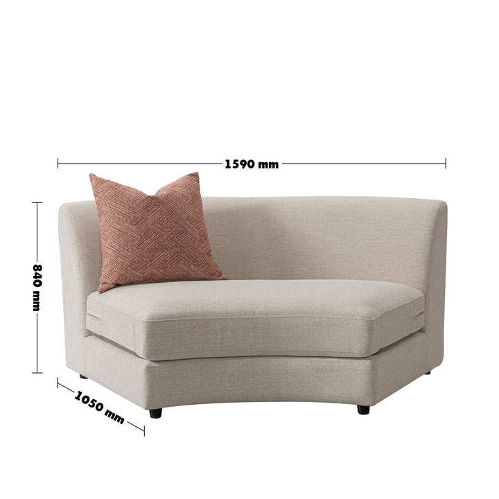 Scandinavian fabric modular armless 1 seater sofa groove size charts.