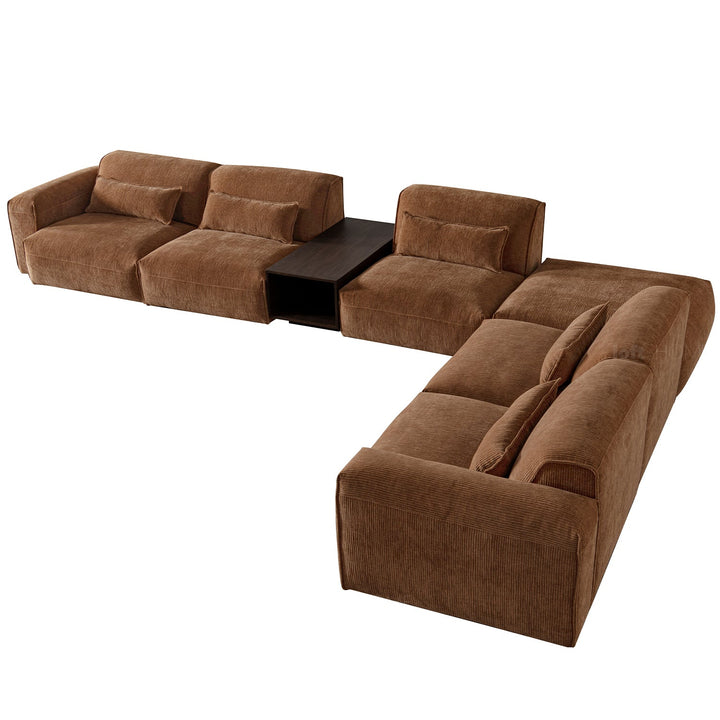 Scandinavian corduroy velvet fabric modular armless 1 seater sofa opera situational feels.