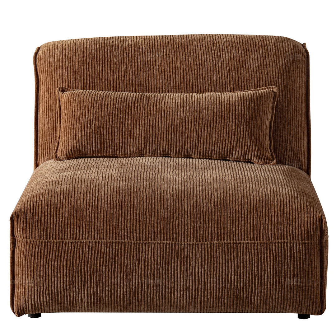 Scandinavian corduroy velvet fabric modular armless 1 seater sofa opera detail 2.