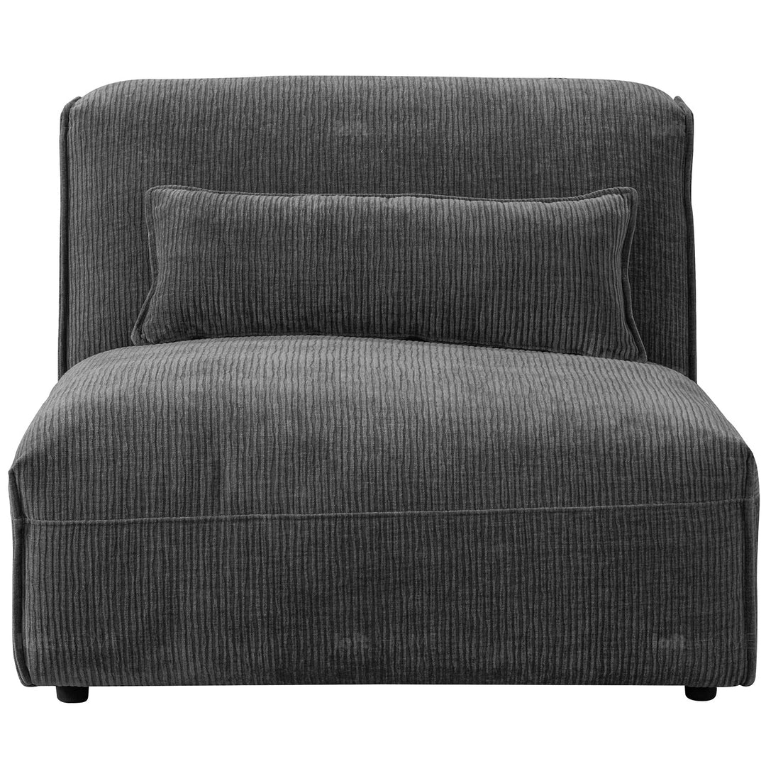 Scandinavian corduroy velvet fabric modular armless 1 seater sofa opera detail 3.