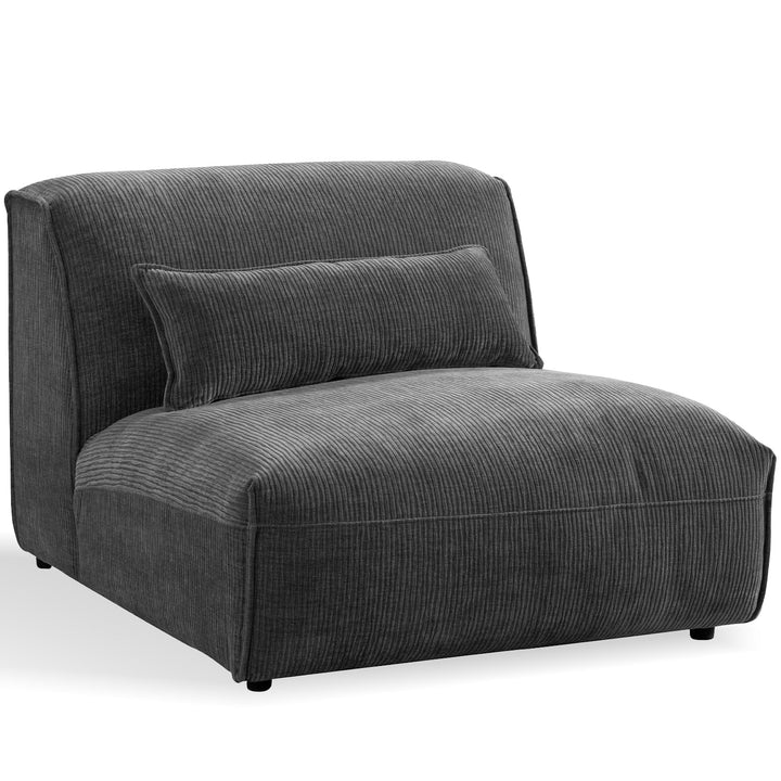 Scandinavian corduroy velvet fabric modular armless 1 seater sofa opera detail 4.